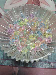 Mote manik manik Bentuk dadu kotak ukuran kecil berat 10 gr