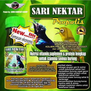 Sari Nektar Propolis Mini 80ml Sari Nectar untuk Burung Pemakan Buah