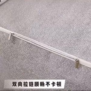 220L Storage Bag Clothes Organizer Box Baju Storage Box With Zip Simpan Kotak Simpanan Beg Penyusunan Pakaian Lemari Beg Penyimpanan Anti-Debu Lipat Penyimpanan Anti-Air Dari Bahan Non-Woven Beg Kapas Bekas Simpan 衣物 被子收纳袋
