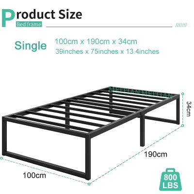 MEITIAN Iron Bed Frame Luxury Metal Bed Frame Without Headboard Double Iron Bed Apartment Iron Bedstead