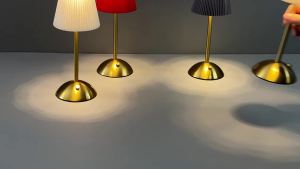 SXH Best-selling fabric-covered glow-in-the-dark metal table lamp LED Charging decorative ambient light USB Restaurant night light