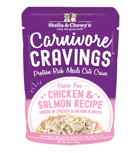 Stella & Chewys Carnivore Cravings Chicken And Salmon Recipe Cat Food Pouch 2.8 oz