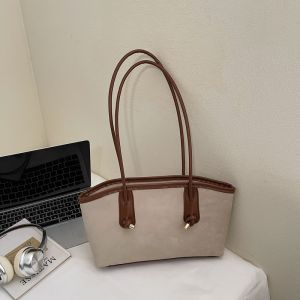 SEA YADOU  กระเป๋าโท้ทคุณภาพสูงสไตล์วินเทจความจุขนาดใหญ่สำหรับผู้หญิงกระเป๋าทรงจีบสะพายไหล่เดียวสำหรับพร็อพแฟชั่นแบบใหม่สำหรับฤดูใบไม้ร่วง