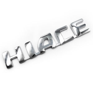 3D ABS Hiace Emblem Chrome Black HIACE Logo Rear Trunk Emblem Sticker Rear Trunk Decal