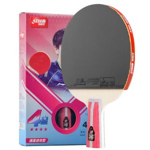 Genuine DHS Professional Table Tennis Racket With Hurricane 8 Rubber FL Handle Shake Hold DHS 4/5/6 Star Ping Pong Bats With Case