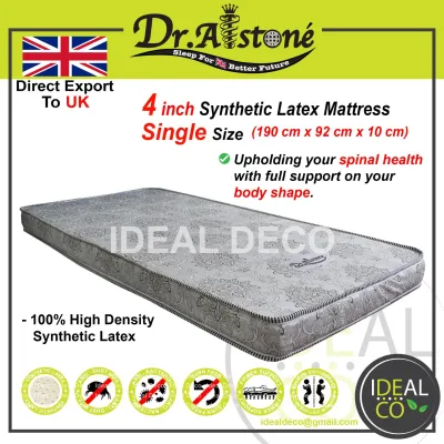 (Special Promo) Dr.Alstone (Edition Export to UK) 4 inch Single Synthetic Latex Mattress Tilam Bujang [FAST DELIVERY]
