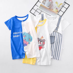 บอดี้สูทเด็กขาสั้น ชุดนอนเด็ก ชุดเด็กอ่อนแรกเกิด รอมเปอร์เด็ก มี10ลายให้เลือก LTY07