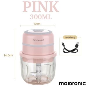 Aicook x Maidronic 300ml Wireless Glass Electric Chopper Meat Grinder Garlic Chopper Food Processor USB Charging Ginger Mincer