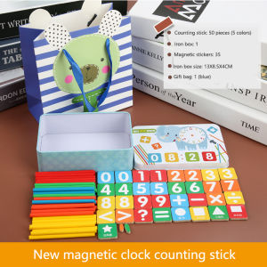 Wooden Counting Sticks Toy Math Magnet Bar Wood Rod For Kids Teaching Aids Kindergarten Educational Abacus Toy For Kids Montessori Materials Toys