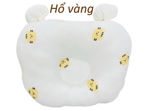 Gối chống bẹp đầu tai gấu sơ sinh Muslin mềm mại