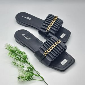 CASTELL- Sandal Wanita Teplek Terbaru Korea Slip On Sol Karet Lentur Tidak Licin Dan Anti Patah