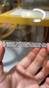WUIHA 925 Sterling Silver Real GRA Moissanite Diamond Wedding Engagement Bangle Bracelet Anniversary Gift Fine Jewelry Wholesale
