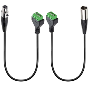 XLRs Female Male to 3Pin Terminals Block Adapter Cable for Sound Signal Transmission and Extension