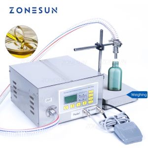 ZONESUN ZS-GP631 Automatic Weighing Liquid Filling Machine (50ml-8000ml) High Precision Gear Pump Dispenser for Edible Oil Juice Milk Honey & Viscous Liquids