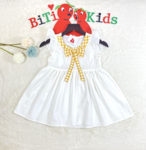 Đầm bé gáicánh tiên phối cổ caro vải linen siêu xinh cho bé BITIKIDS size 0 -8 tuổi.