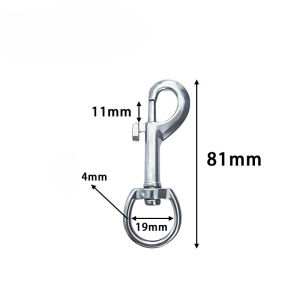 3pcs Snap Hook Keychain Zinc Alloy 81mm Dog Chain Buckle Swivel Eye Backpack Buckles Pet Hook Buckle
