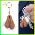 Tricky Men Penis Pendant Simulation Testicle Keyring Keychain Mini Car Keychain Accessories. 