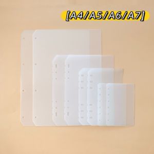 WENQI 2pcs PP Loose-Leaf Notebook Refill Paper A4 A5 A6 A7 DIY Spiral Binder Divider Page Separator Portable Transparent Refill Spiral Page Binder Indexing Cards Scrapbooking