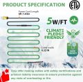 HEATIT Heat Tape for Water Freeze Protection Self-Regulating Heat Cable for Metal And Plastic Pipes Roof & Gutters De-Icing Heating Trace Tape Anti-Freeze Heater System 6ft Lighted Plug 35FT. 