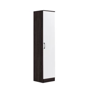 Livingmall Rome Series 1/2/3/4/5 Doors Tall Wardrobe with Drawers and Top Cabinet in Walnut+White