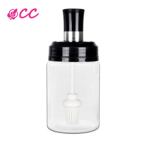 Creativity Kitchen Spoon Lid Integrated Seasoning Glass Jar Seasoning Quantity Control Jar Spice Airtight Containers Condiment Salt Storage Bottles