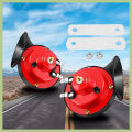 (Sesuai Gambar) Klakson Mobil 24V 300dB 2 PCS Black/Red. 