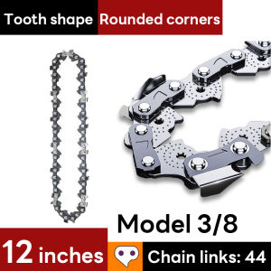 6/12 inch Universal Chainsaw Saw Chain Chainsaw Guide Bar Chainsaw Chains 37/44 Drive Links For Chainsaw Replacement For Cutting Lumber Woodworking Tool