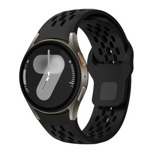 Dây đeo thể thao cho Galaxy Watch 7/6/5/4 44mm 40mm Dây đeo thoáng khí cho Galaxy Watch 6 Classic 47mm 43mm/5 Pro 45mm/4 Classic 46mm 42mm Dây đeo silicon cho đồng hồ thông minh Samsung