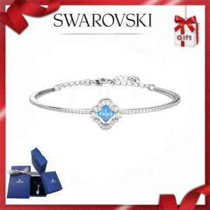 🔥Swarovski🔥Gold plated series Womens Fashion {new style} Bracelet Clover blue crystal gemstone Swarovski sparkling dance bracelet Birthday Gift Valentines Day Gift