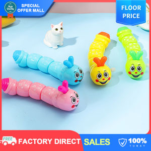 【No-battery Needed】Cute Caterpillar Crawling Clockwork Toys Wind Up Rolling Cartoon Animal Educational Toy Kids Baby Favor
