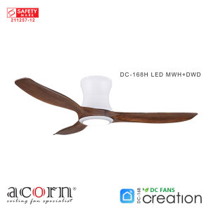 Acorn Creation DC-168H MWH | 42 & 48 Inch Ceiling Fan | 24W LED Tri-Color | Free Decorative No Light Cover | Create Your Own Palette | SMART App