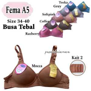 BRA FEMA A5 BH POLOSCUP A KECIL BUSA SEDANG PENGAIT 2 SIZE 36-40