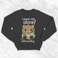 Leave Me Alone Size M - XXL Crewneck Sweater Wanita Lucu Ala Korea. 
