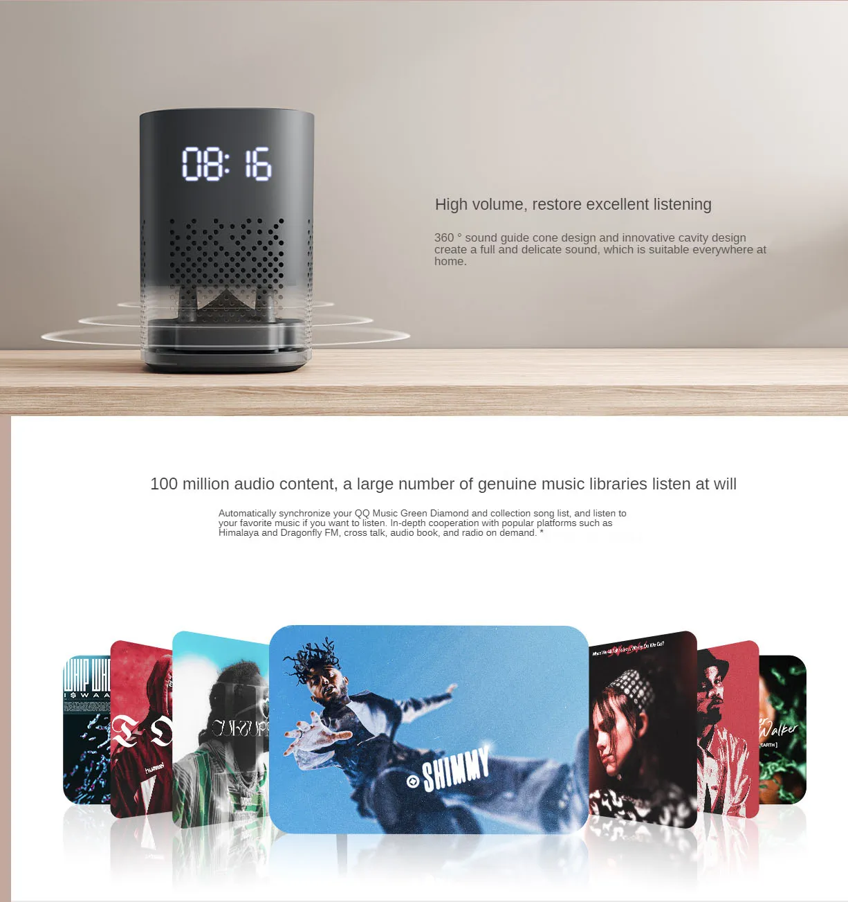 Gadgetoo Xiaomi Xiaoai Speaker Enhanced Edition With Led Digital Clock Ir Remote