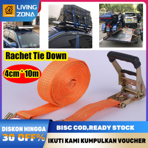 10 Ton Tali Kecepatan Ratchet Tie Down 4 cm x 6M/8M/10M 5CMx 6M/8M Tali pengikat barang Lashing Track Trek Belt Trackbelt Tali Pengikat Barang Truck Tali Ikat Barang Mobil Truk 10 Ton X 6M/8M/10M 5CMx 6M/8M