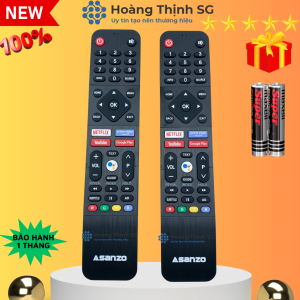 Remote điều khiển tivi Asanzo giọng nói điều khiển TV Asanzo các dòng tivi SMART LED LCD - Tặng kèm pin