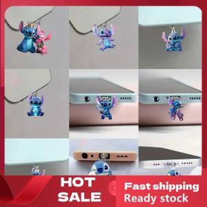🚚【Local Express Delivery】🚚 Cartoon Cute Stitch Mobile Phone Dust Plug Accessories Decoration Hanging Pendant For IPhone Type-C Charging Port Dust Plug