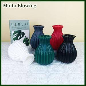 Moito 1 PCS Nordic Flower Vase Imitation Plastic Flower Vase Living Room Desktop Decoration Wedding Centerpiece Arrangement