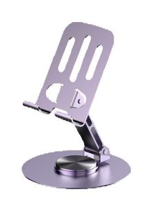 AUKKI ขาตั้งโทรศัพท์ แบบพกพาหมุนได ้ 360องศา ผู้ถือโทรศัพท์มือถือ แท็บเล็ตยืน โลหะอลูมิเนียมขาตั ้พับได ้