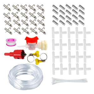 Efficient Nipples Waterer Kits Watering System For Rabbits Poultry Includes Hose Automatic Cage Water Supply System