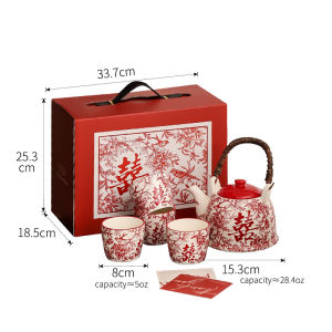 Happy character tea set wedding gift for girlfriends practical high-end feeling wedding companion gift housewarming gift for new homes
