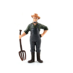 FOUNDTWO Educational Shepherd Action Farm Staff Children Gift Kid Toy Farm Human Figure Farmer People Model Home Decoration Simulation Farmer