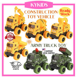 KYKIDS Construction Toy Vehicle Engineering Truck Army Military Inertia Car Toy Mainan Kereta 儿童工程车军车玩具