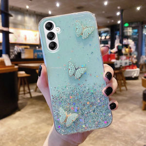 Phone Casing Samsung Galaxy A56 A36 A26 A55 5g A35 5g with Beautiful Butterfly Shiny Sequins Starry Sky Design Transparent Rubber Soft Case Galaxy A35 5g A55 5g Pretty Phone Casing Cover