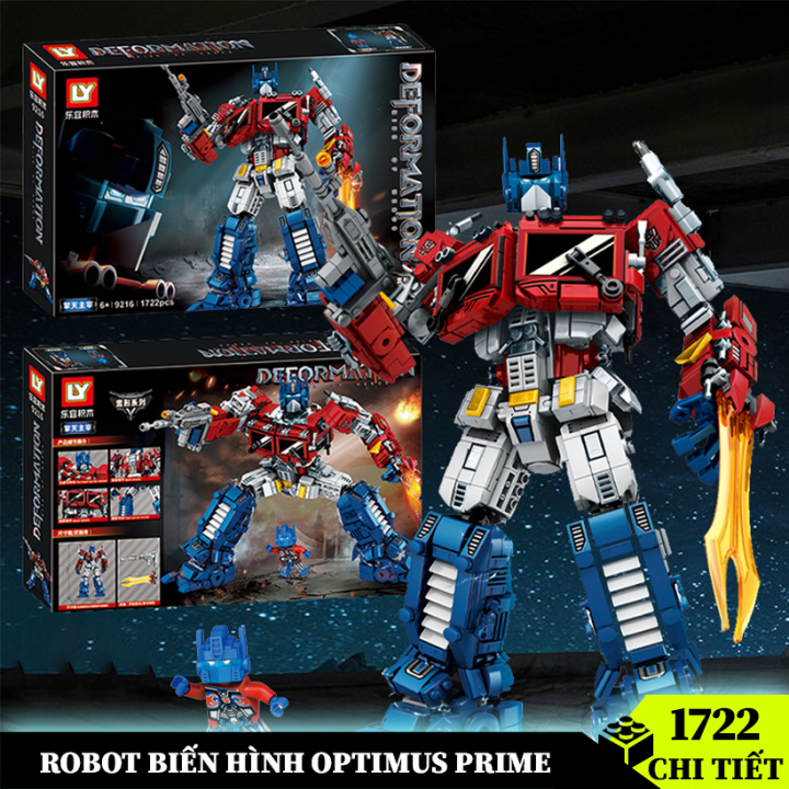 Mô Hình Lắp Ráp Lego Robot Optimus Prime 1722 Chi Tiết Lego Xếp Hình Robot Transformers Người 8918