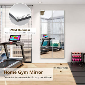 5pcs Acrylic Mirror DIY HD Acrylic Mirror Wall Sticker Mirror Self Aesthetic Mirror Full Body Mirror