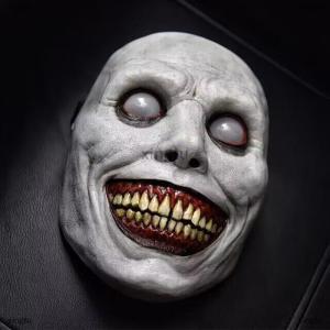 [COD] xingtu Smile Exorcism Halloween Ghost Mask Festival Bar Masquerade Haunted House Horror Mask Role Play Smile White Face White Eye Mask