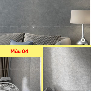 Giấy dán tường bê tông xi măng nhám có keo decal giả xi măng chống thấm