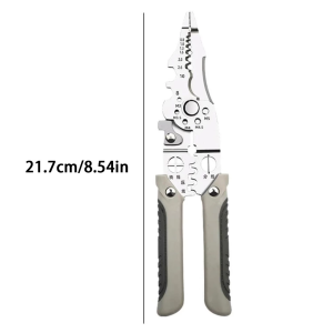9 inch Multifunction Pliers Heavy Duty Vise Pliers 5 in 1 Universal Wire Stripper Cable Cutting Tool Industrial Grade Chromes Vanadium Steel Pliers Cable Cutter