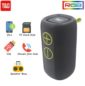 T&G TG-486 Portable TWS Subwoofer Wireless with Colorful Led Flashing Light Bluetooth Speaker